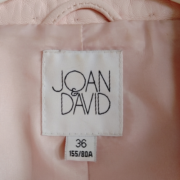 JOAN & DAVID Vintage Pale Pink Genuine Leather Jacket - Picture 10 of 10